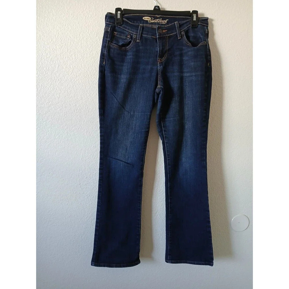 Old Navy The Sweet Heart Dark Wash Jeans Women Sz 2 Regular Straight Leg